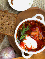 Image showing Traditional Soup Borscht