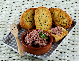 Image showing Pate with Crispy Bread