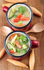 Image showing Vegetables Creamy Soup