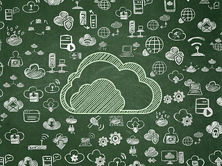 Image showing Cloud computing concept: Cloud on School board background