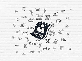 Image showing Politics concept: Ballot on wall background