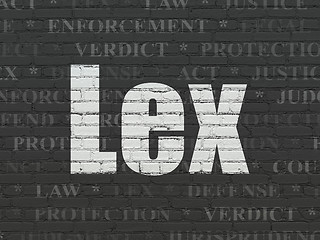 Image showing Law concept: Lex on wall background