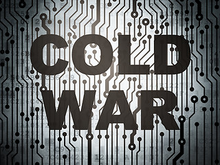 Image showing Politics concept: circuit board with Cold War