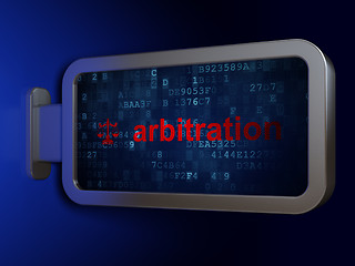 Image showing Law concept: Arbitration and Scales on billboard background