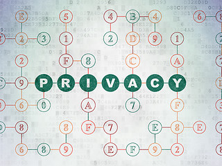 Image showing Safety concept: Privacy on Digital Data Paper background