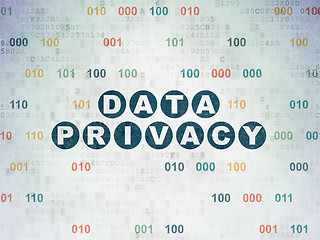 Image showing Security concept: Data Privacy on Digital Data Paper background