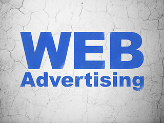 Image showing Advertising concept: WEB Advertising on wall background