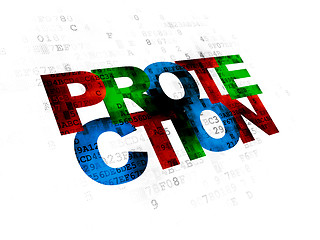 Image showing Security concept: Protection on Digital background