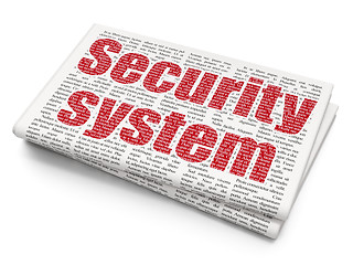 Image showing Protection concept: Security System on Newspaper background