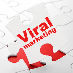 Image showing Marketing concept: Viral Marketing on puzzle background