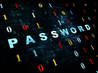 Image showing Safety concept: Password on Digital background