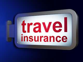 Image showing Insurance concept: Travel Insurance on billboard background