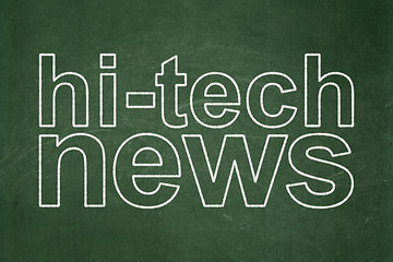 Image showing News concept: Hi-tech News on chalkboard background