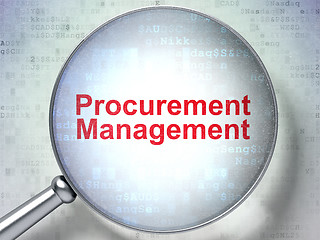 Image showing Business concept: Procurement Management with optical glass