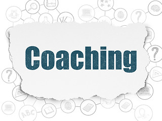 Image showing Studying concept: Coaching on Torn Paper background