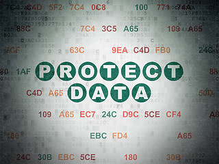Image showing Security concept: Protect Data on Digital Data Paper background