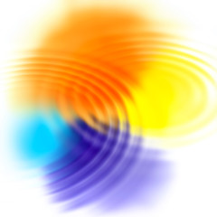 Image showing Abstract color spots and concentric ripples