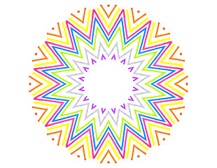 Image showing Abstract color lines concentric pattern 