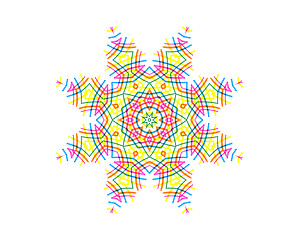 Image showing Abstract concentric pattern from color lines