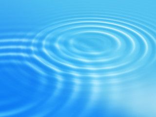 Image showing Abstract blue background with concentric ripples