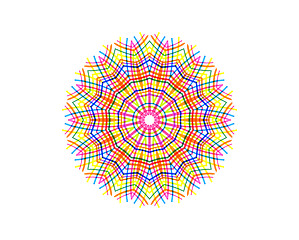 Image showing Abstract concentric pattern from color lines