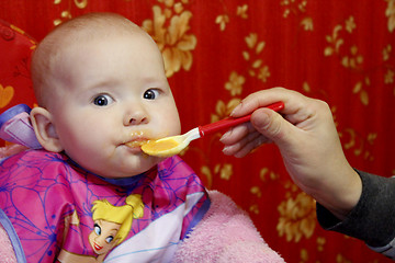 Image showing nursing of little baby