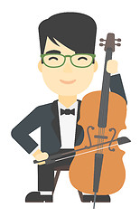 Image showing Man playing cello.