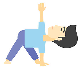 Image showing Man practicing yoga.