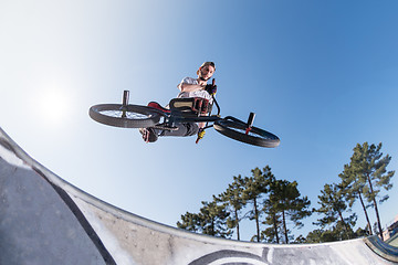 Image showing High BMX jump