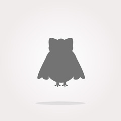 Image showing vector Owl - icon web button isolated. Web Icon Art. Graphic Icon Drawing