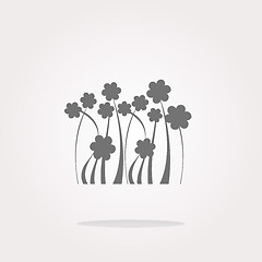 Image showing vector Flower web icon button isolated on white. Web Icon Art. Graphic Icon Drawing