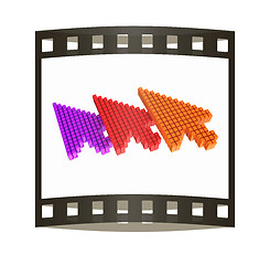 Image showing Set of Link selection computer mouse cursor on white background. The film strip