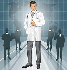 Image showing Vector Doctor With Stethoscope