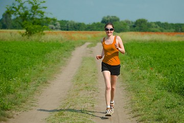 Image showing Jogging in the countyside