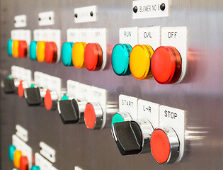 Image showing Industrial, electric switch panel
