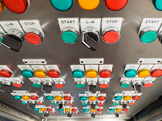 Image showing Industrial, electric switch panel