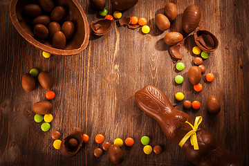 Image showing Easter chocolate background