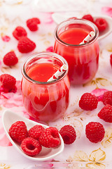 Image showing Delicious raspberry smoothie