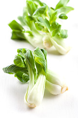 Image showing Pak Choi on wooden table