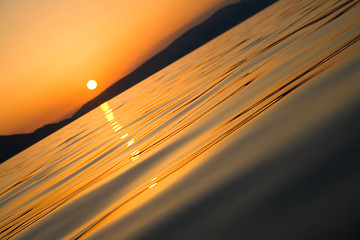 Image showing sunset on the sea