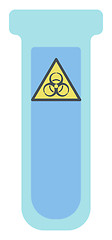 Image showing Test tube with biohazard sign.