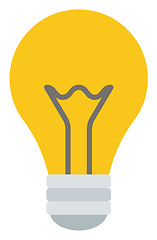 Image showing Yellow light bulb.