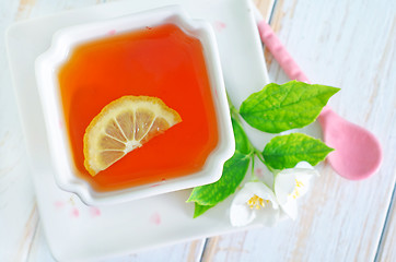 Image showing jasmin tea with lemon