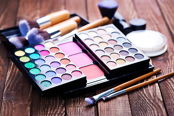 Image showing Various makeup products 