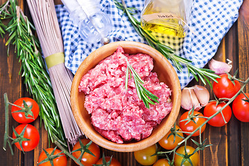 Image showing raw minced meat