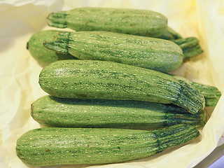 Image showing Courgettes aka zucchini vegetables