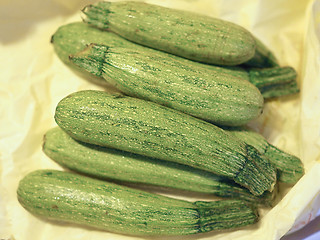 Image showing Courgettes aka zucchini vegetables