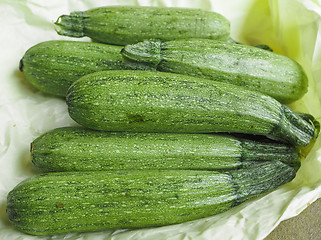 Image showing Courgettes aka zucchini vegetables