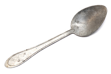 Image showing old spoon on white