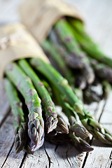 Image showing bunches of fresh asparagus